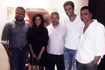 With Richa Chadda, Amir Khan and Vicky Kaushal