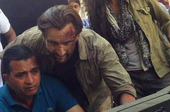 With Saif ali khan and Katrina Kaif on the sets of 'Phantom'