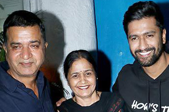 With Wife Veena and Son Vicky