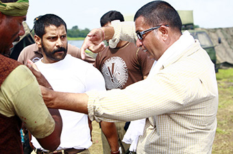 With Vikram in 'Raavan'